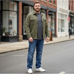 Signature Levi Strauss Co Straight Fit Blue Wash Denim Jeans Men W40 L30